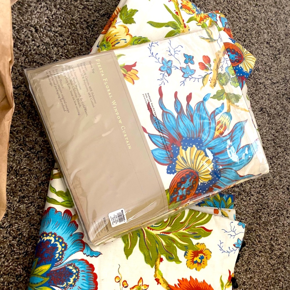 World Market curtains x 4 (48x84”)